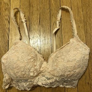 Padded Lacy Bralette with Adjustable Straps